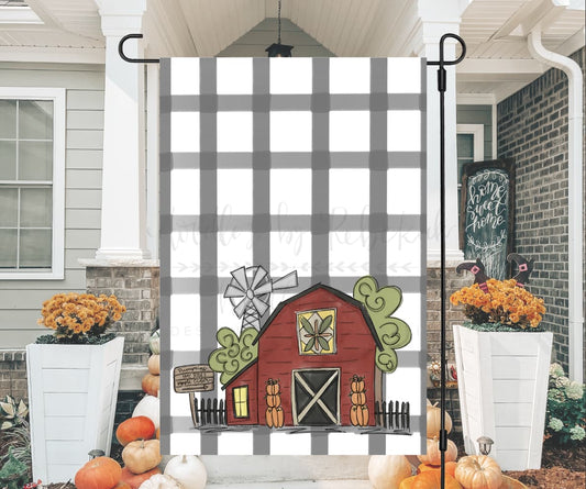 Fall Barn Garden Flag - Garden Flag