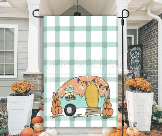 Fall Camper Garden Flag - Garden Flag