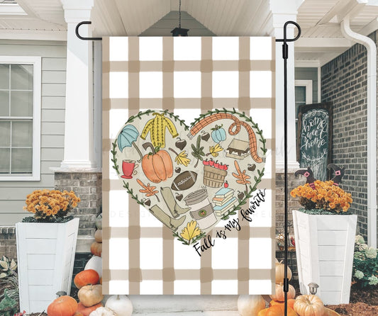 Fall Heart Garden Flag - Garden Flag