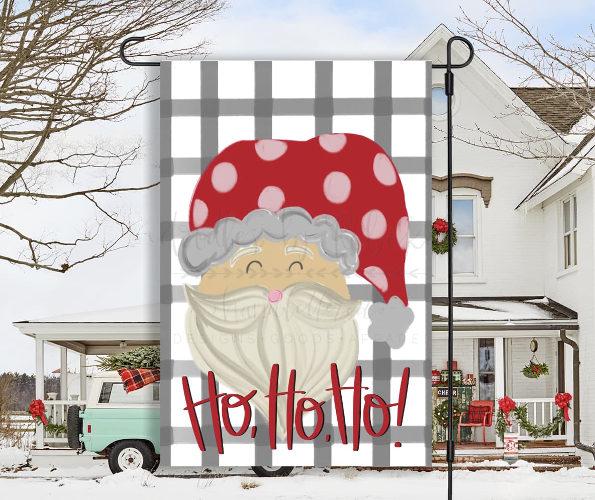 Ho Ho Ho Santa Garden Flag - Garden Flag