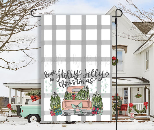 Holly Jolly Garden Flag - Garden Flag