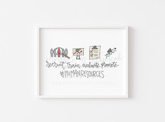 #HumanResources 8x10 Print - Print