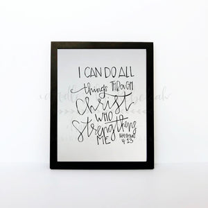 I Can Do All Things 8x10 Print - Print