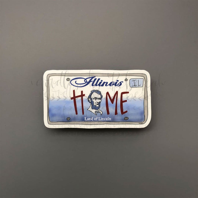 Doodles by Rebekah Illinois License Plate Sticker