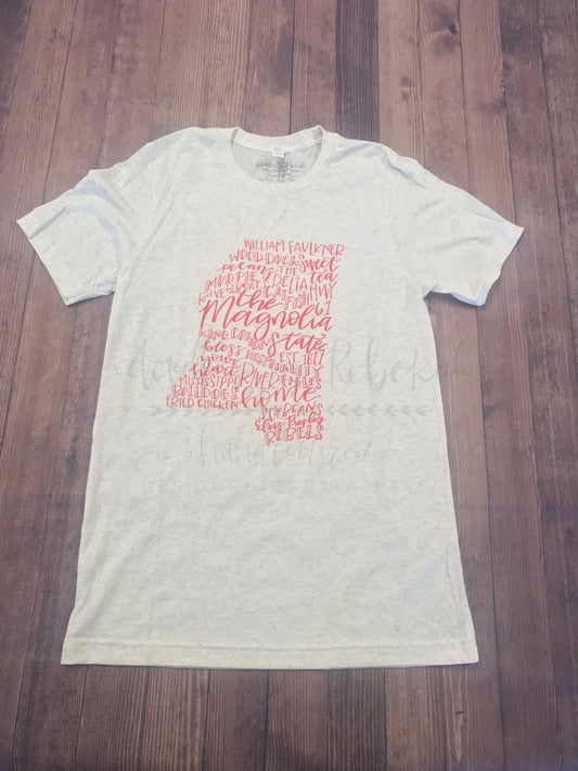 Mississippi Word Art Tee - Tees