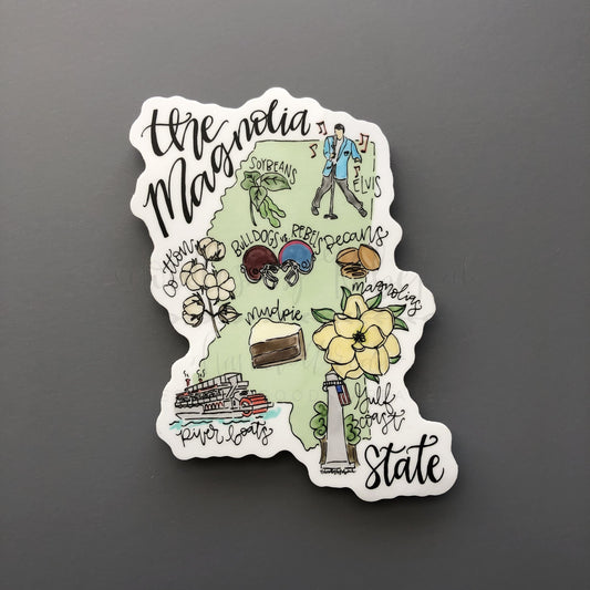 Mississippi Map Sticker - Sticker