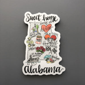 Alabama Map Sticker - Sticker