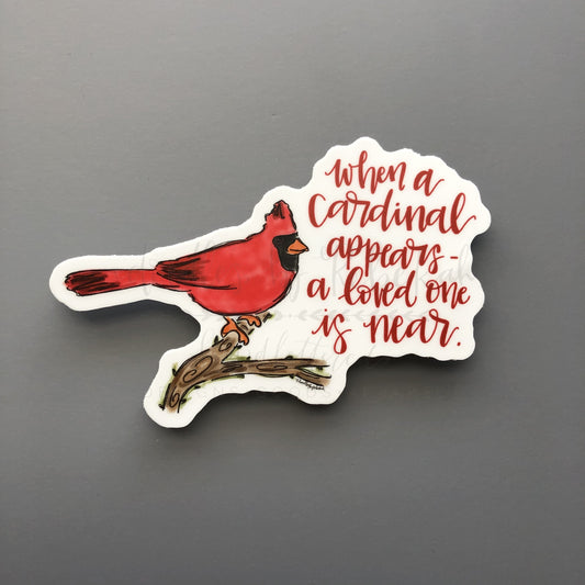 When A Cardinal Is Appears Sticker - Sticker