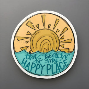 The Beach is my Happy Place Sticker - Sticker