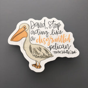 Disgruntled Pelican Sticker - Sticker