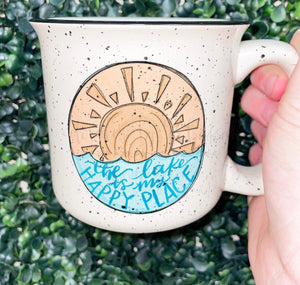 The Lake is My Happy Place Mug - Coffee