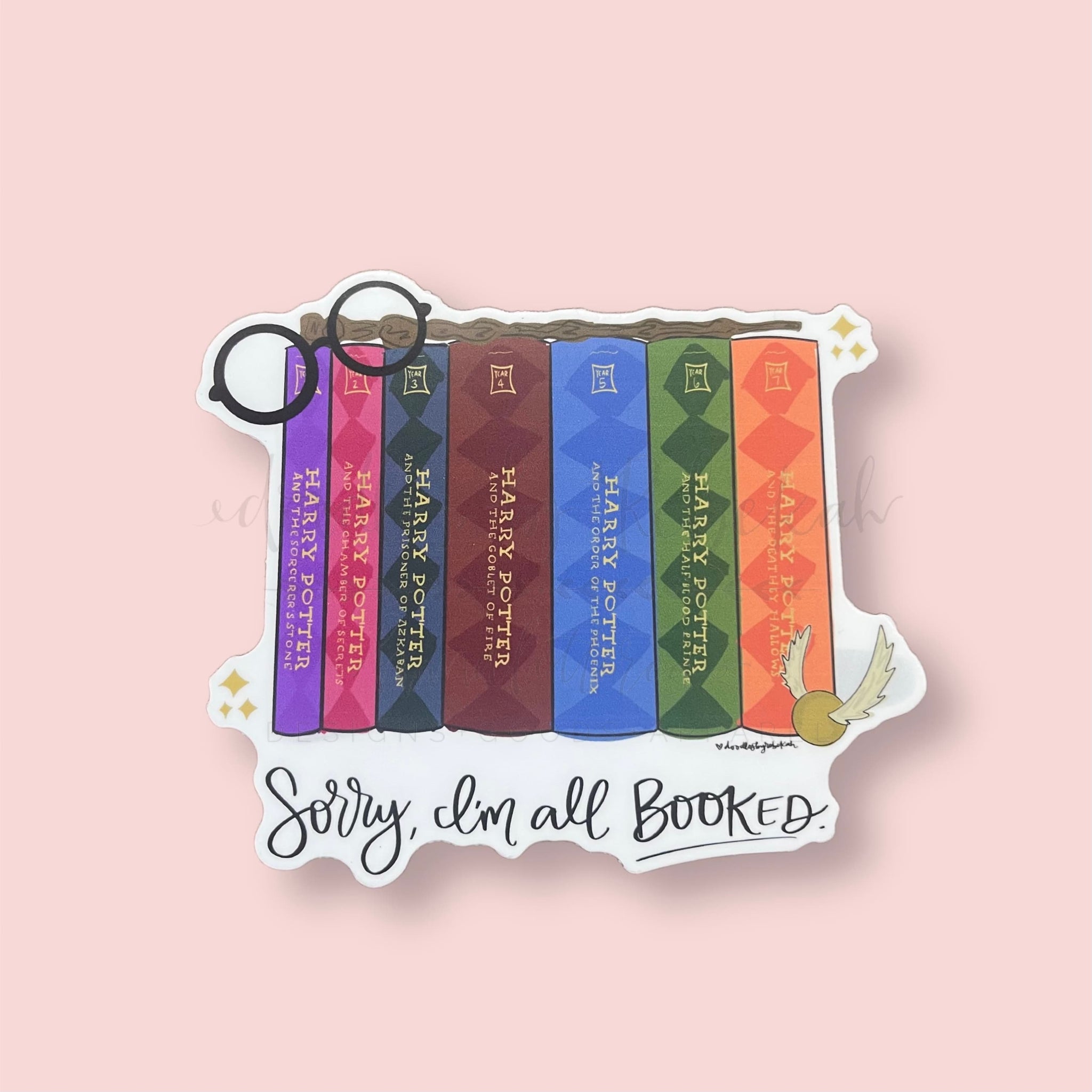 Doodles by Rebekah - Sorry, I'm Booked (Harry Potter) Sticker