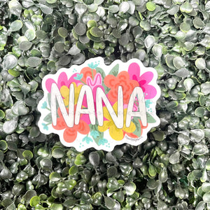 Colorful Flowers Nana Sticker - Sticker