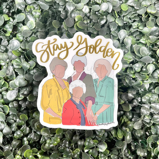 Stay Golden Sticker - Sticker