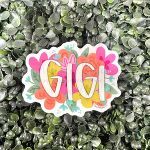 Colorful Flowers Gigi Sticker - Sticker