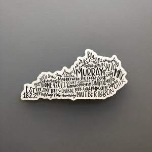 Murray KY Word Art Sticker