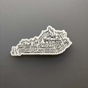 Mount Washington KY Word Art Sticker