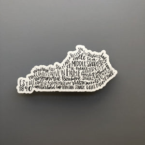 Middlesboro KY Word Art Sticker