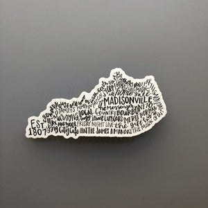 Madisonville KY Word Art Sticker - Sticker