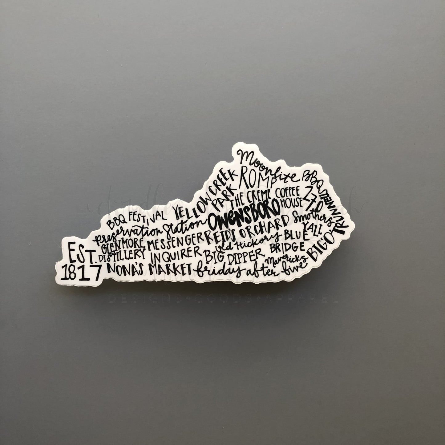 Owensboro KY Word Art Sticker - Sticker