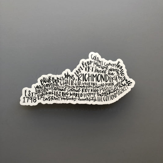 Richmond KY Word Art Sticker - Sticker