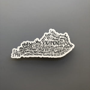 Richmond KY Word Art Sticker
