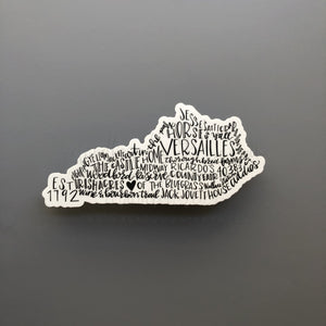 Versailles KY Word Art Sticker - Sticker