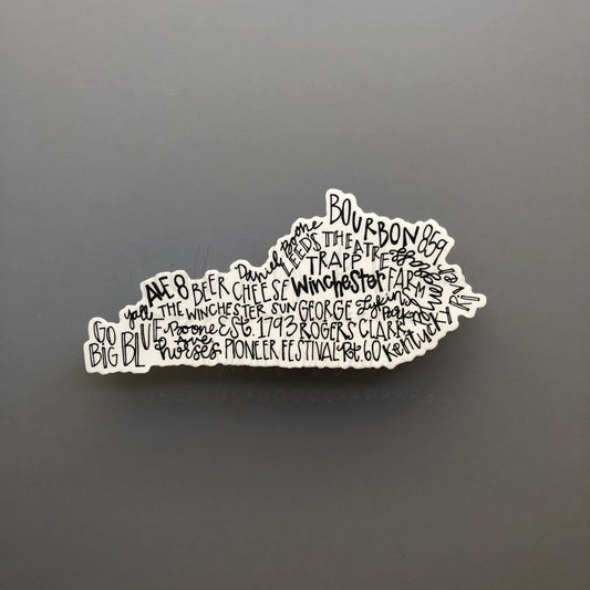 Winchester KY Word Art Sticker - Sticker