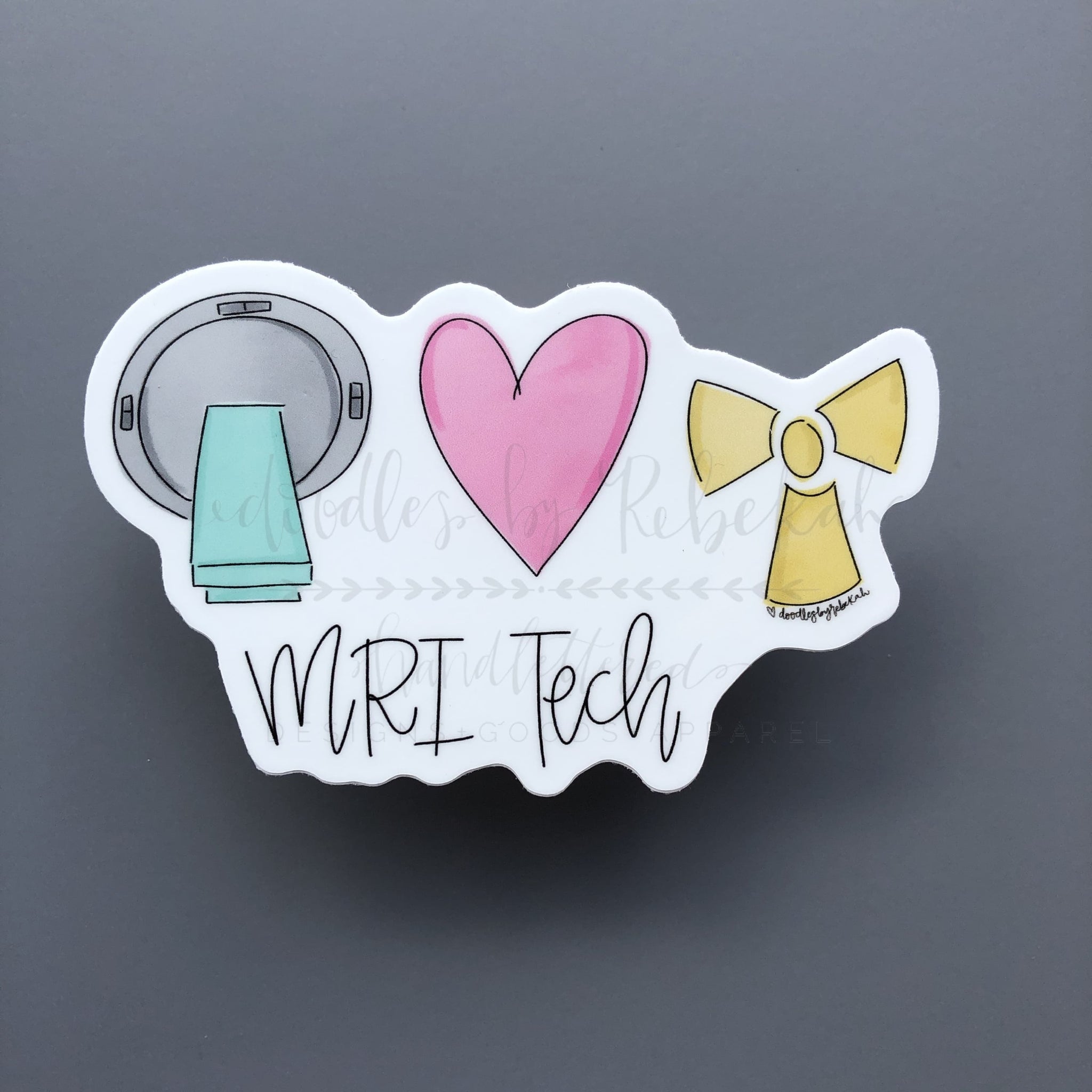 Doodles by Rebekah - MRI Tech Sticker