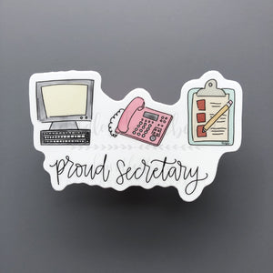 Proud Secretary Sticker - Sticker