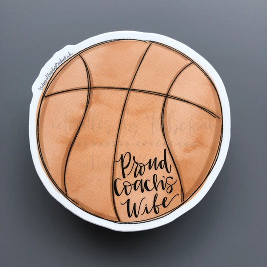 Proud Coach’s Wife (Basketball) Sticker - Sticker