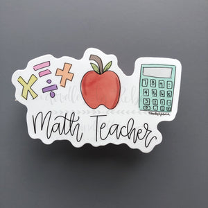Math Teacher - 3 Sticker - Sticker