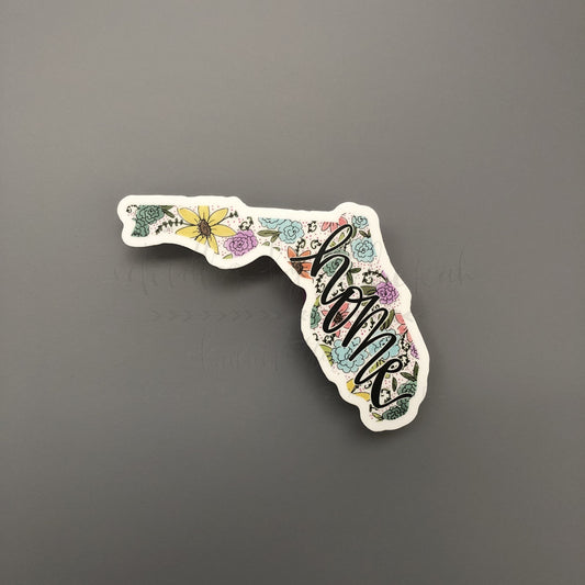 Florida Floral Home Sticker - Sticker