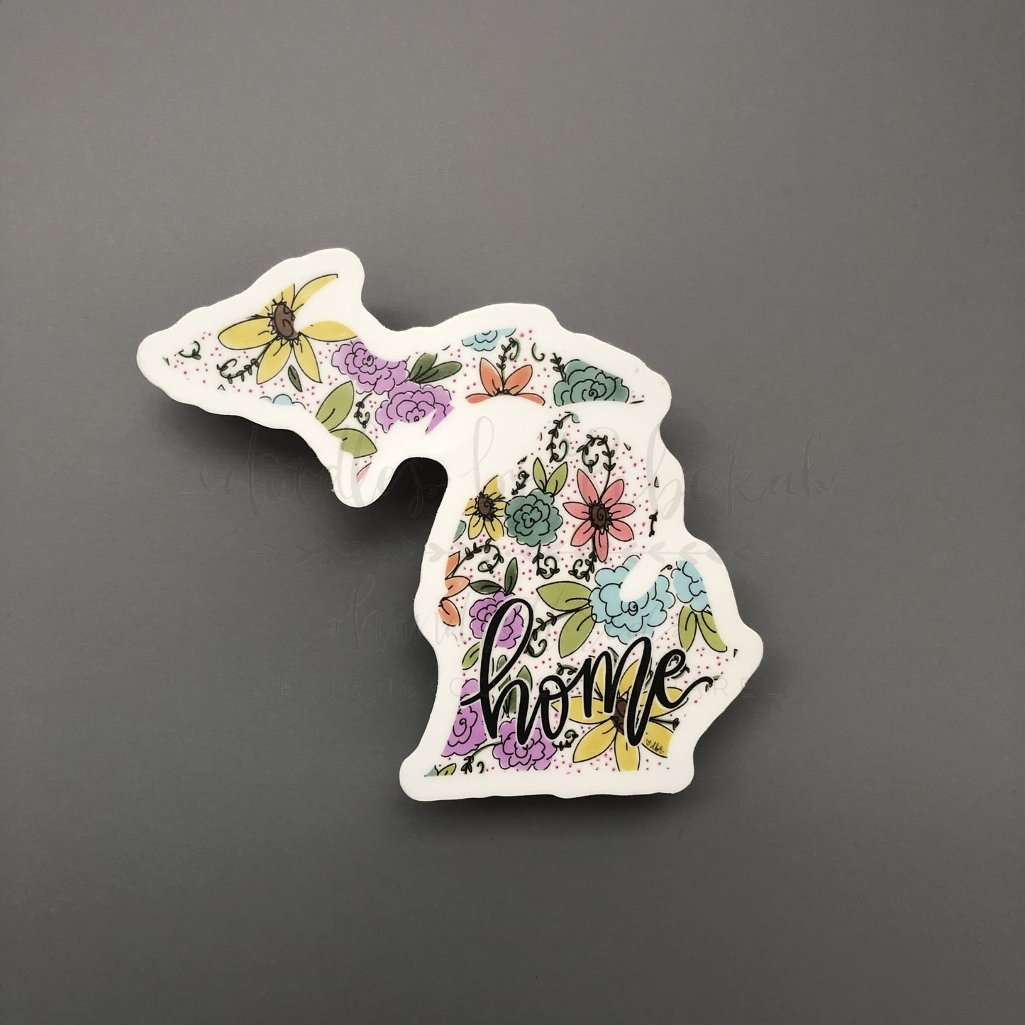 Michigan Floral Home Sticker - Sticker