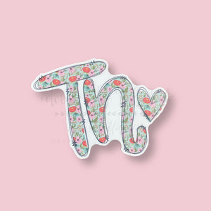 TN (Flowery) with heart Sticker - Sticker