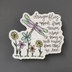 Dragonflies Appear From Heaven Above Sticker