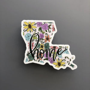 Louisiana Floral Home Sticker - Sticker