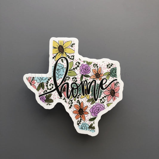 Texas Floral Home Sticker - Sticker