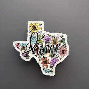 Texas Floral Home Sticker