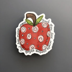 Apple Teacher Sticker - Sticker