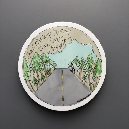 Kentucky Roads Take Me Home Sticker - Sticker