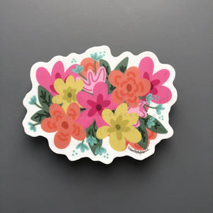 Colorful Flowers Sticker - Sticker