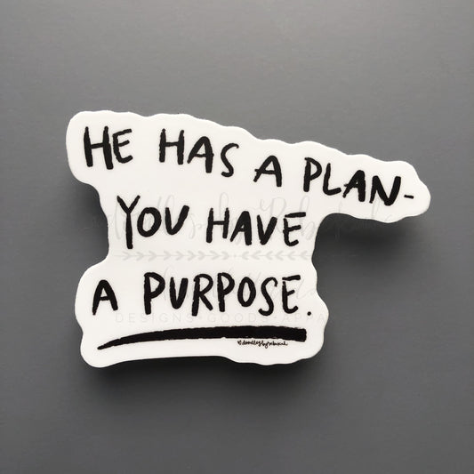 He Has A Plan Sticker - Sticker