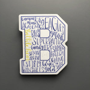 Bethlehem High School Word Art Sticker