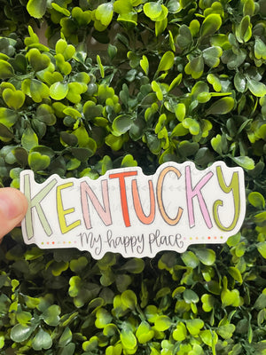 Kentucky - My Happy Place Colorful Sticker