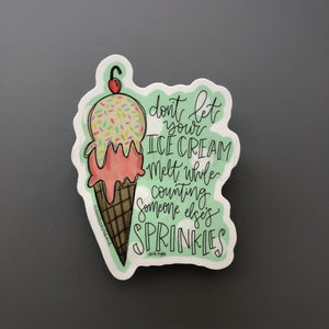 Ice Cream Sprinkles Sticker - Sticker