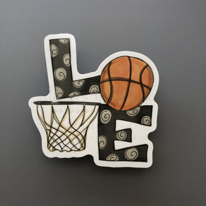 LOVE Basketball Sticker