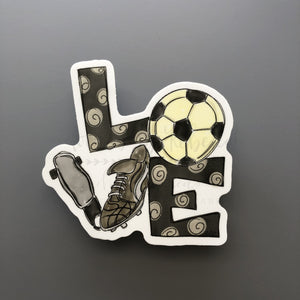 LOVE Soccer Sticker