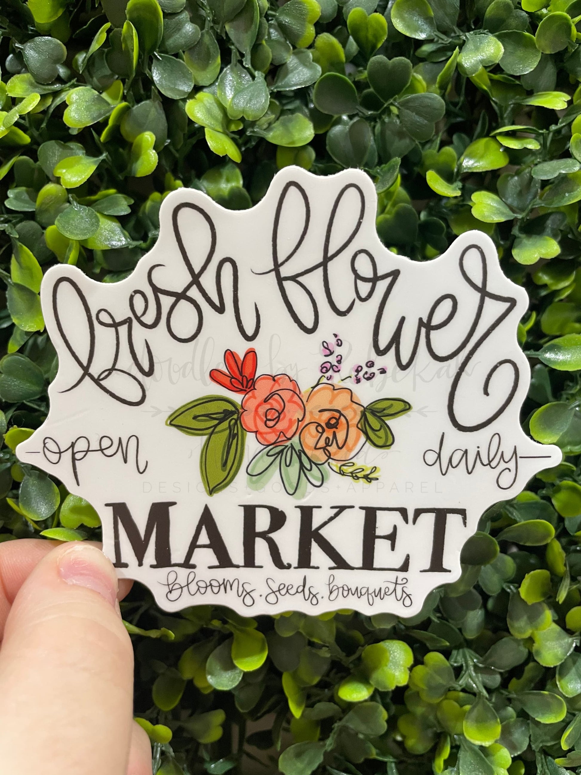 Fresh Flowers Market Sticker - Sticker