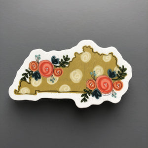 Kentucky Floral Dot Sticker - Sticker